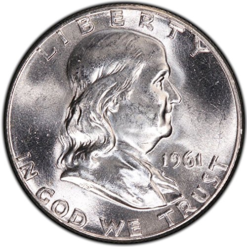 1961 No Mint Mark Beautiful Brilliant Uncirculated Franklin Half